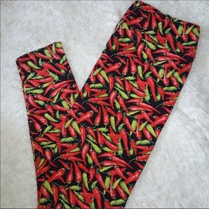 LulaRoe Chili Pepper's Leggings